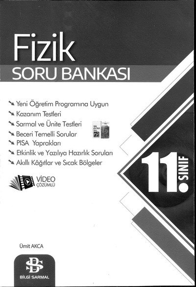 FİZİK SORU BANKASI VİDEO ÇÖZÜMLÜ YKS Fotokopi