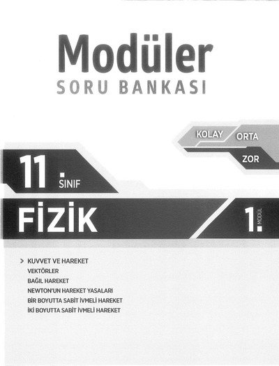 MODÜLER SORU BANKASI FİZİK YKS Fotokopi