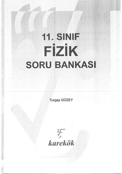 FİZİK SORU BANKASI YKS Fotokopi