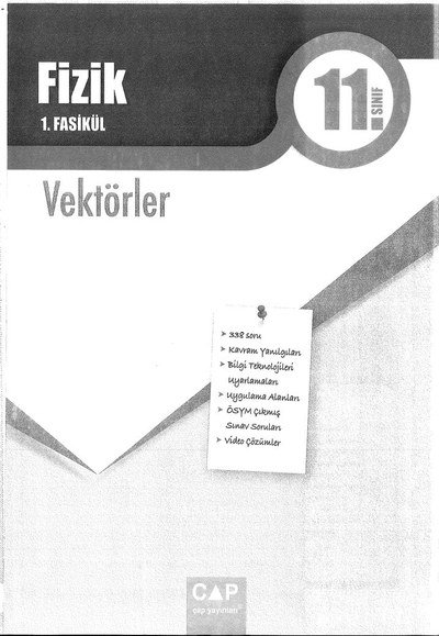 FİZİK 1. FASİKÜL VEKTÖRLER YKS Fotokopi