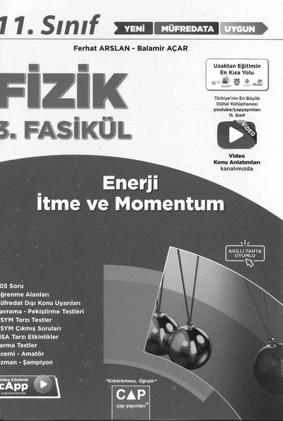 FİZİK 3. FASİKÜL ENERJİ İTME VE MOMENTUM YKS Fotokopi