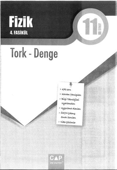 FİZİK 4. FASİKÜL TORK DENGE YKS Fotokopi