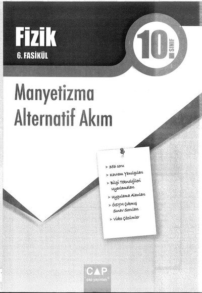 FİZİK 6. FASİKÜL MANYETİZMA ALTERNATİF AKIM YKS Fotokopi
