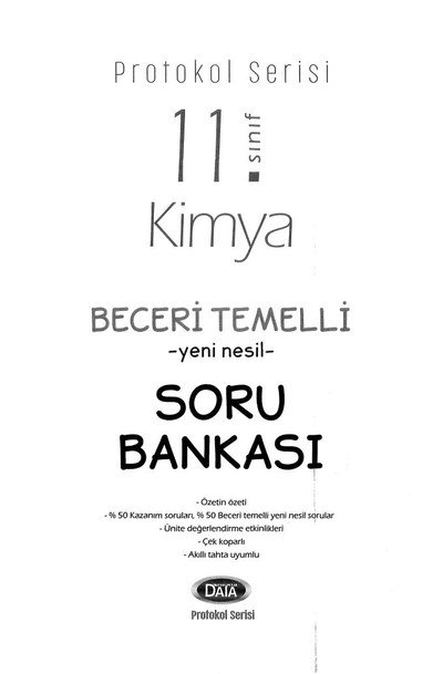 KİMYA BECERİ TEMELLİ YENİ NESİL SORU BANKASI YKS Fotokopi