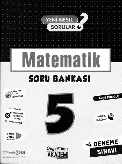MATEMATİK SORU BANKASI YKS Fotokopi
