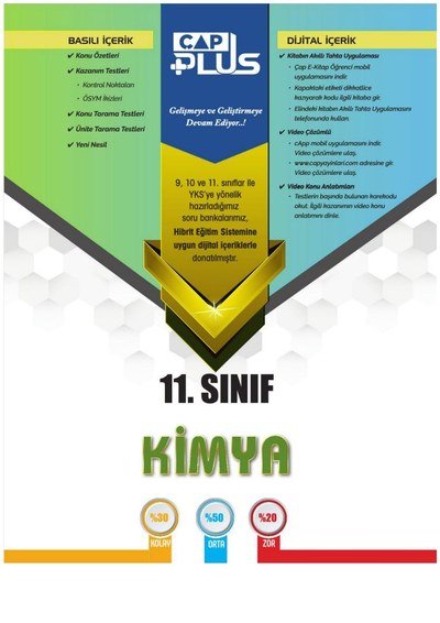 KİMYA SORU BANKASI YKS Fotokopi