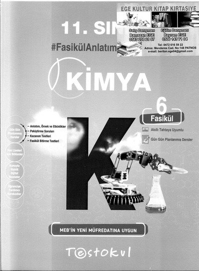 KİMYA FASİKÜL ANLATIM KİTABI YKS Fotokopi