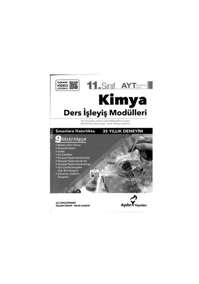 KİMYA DERS İŞLEYİŞ MODÜLLERİ YKS Fotokopi