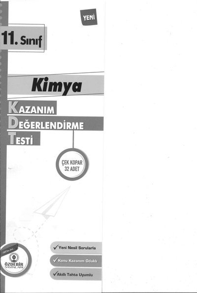 KİMYA KAZANIM DEĞERLENDİRME TESTİ YKS Fotokopi