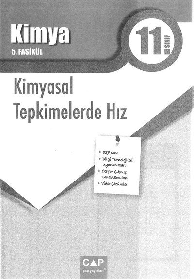 KİMYA 5. FASİKÜL KİMYASAL TEPKİMELERDE HIZ YKS Fotokopi