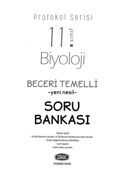 BİYOLOJİ BECERİ TEMELLİ YENİ NESİL SORU BANKASI YKS Fotokopi