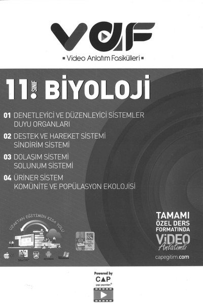 BİYOLOJİ TAMAMI ÖZEL DERS FORMATINDA VİDEO ANLATIMLI YKS Fotokopi