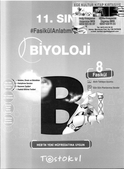 BİYOLOJİ FASİKÜL ANLATIM KİTABI YKS Fotokopi