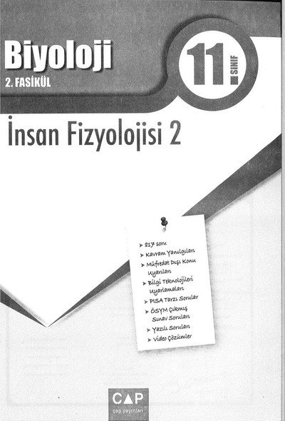 BİYOLOJİ 2. FASİKÜL İNSAN FİZYOLOJİSİ -2 YKS Fotokopi