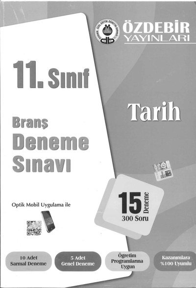 BRANŞ DENEME SINAVI TARİH 15 DENEME 300 SORU YKS Fotokopi