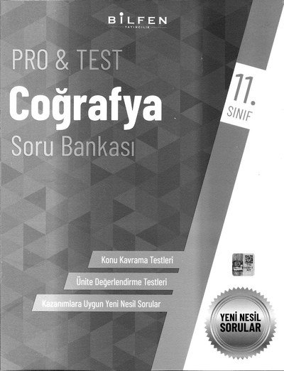 PRO & TEST COĞRAFYA SORU BANKASI YKS Fotokopi