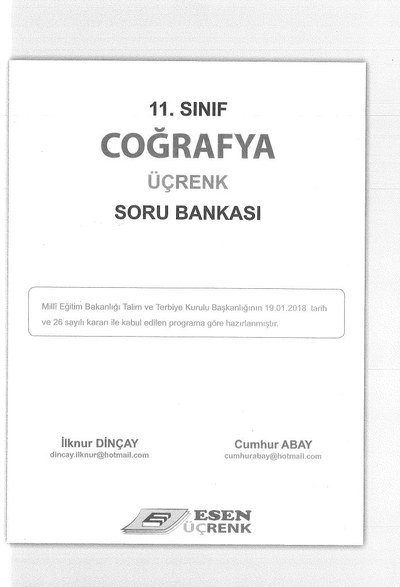 COĞRAFYA ÜÇRENK SORU BANKASI YKS Fotokopi