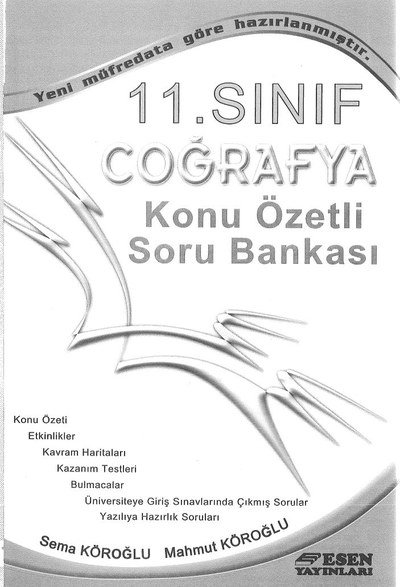 COĞRAFYA KONU ÖZETLİ SORU BANKASI YKS Fotokopi