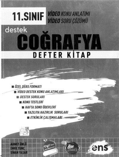 COĞRAFYA DEFTER KİTAP YKS Fotokopi