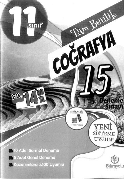 TAM BENLİK COĞRAFYA 15 DENEME SINAVI YKS Fotokopi
