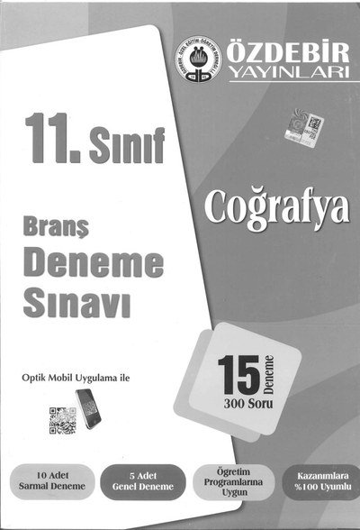 BRANŞ DENEME SINAVI COĞRAFYA 15 DENEME 300 SORU YKS Fotokopi