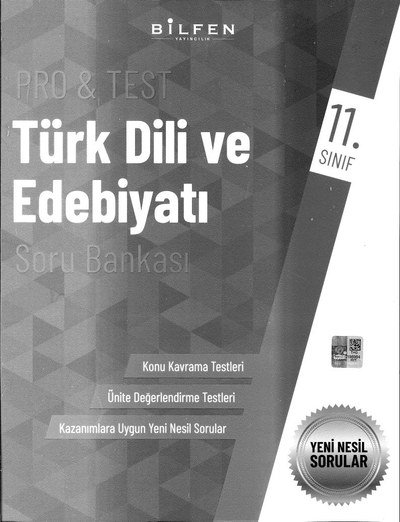 PRO & TEST TÜRK DİLİ VE EDEBİYATI SORU BANKASI YKS Fotokopi