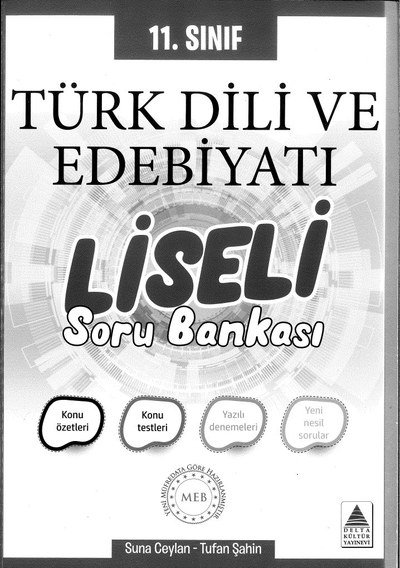 TÜRK DİLİ VE EDEBİYATI LİSELİ SORU BANKASI YKS Fotokopi