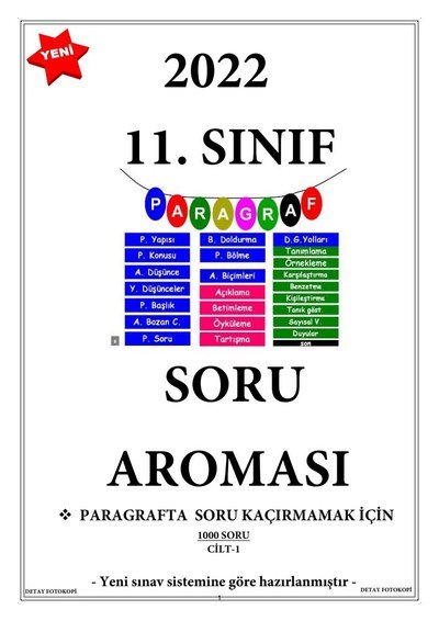 PARAGRAF SORU BANKASI 750 SORU YKS Fotokopi