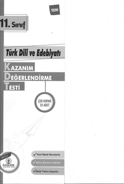 TÜRK DİLİ VE EDEBİYATI KAZANIM DEĞERLENDİRME TESTİ 32 ADET YKS Fotokopi