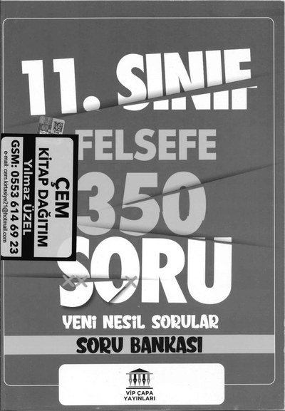 FELSEFE 350 SORU YENİ NESİL SORU BANKASI YKS Fotokopi