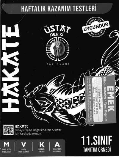 HAKATE HAFTALIK KAZANIM TESTLERİ MVKA YKS Fotokopi