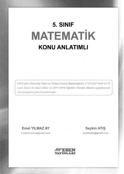 MATEMATİK KONU ANLATIMLI YKS Fotokopi