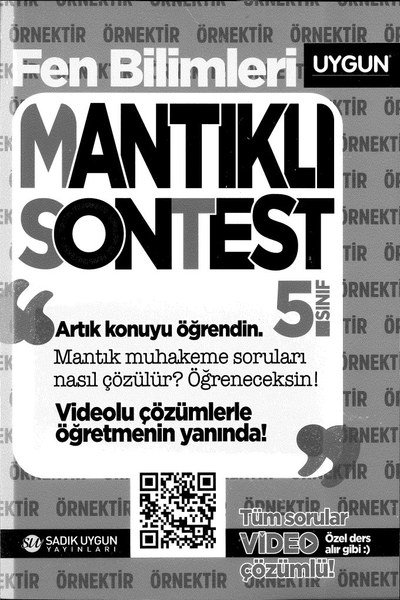 FEN BİLİMLERİ MANTIKLI SON TEST YKS Fotokopi