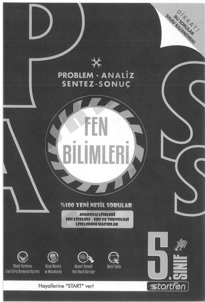 PROBLEM ANALİZ SENTEZ SONUÇ FEN BİLİMLERİ YKS Fotokopi