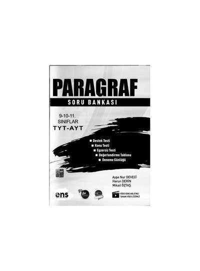 PARAGRAF SORU BANKASI TYT AYT YKS Fotokopi