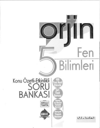 ORJİN FEN BİLİMLERİ SORU BANKASI YKS Fotokopi