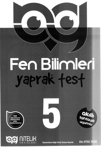 FEN BİLİMLERİ TEST YKS Fotokopi