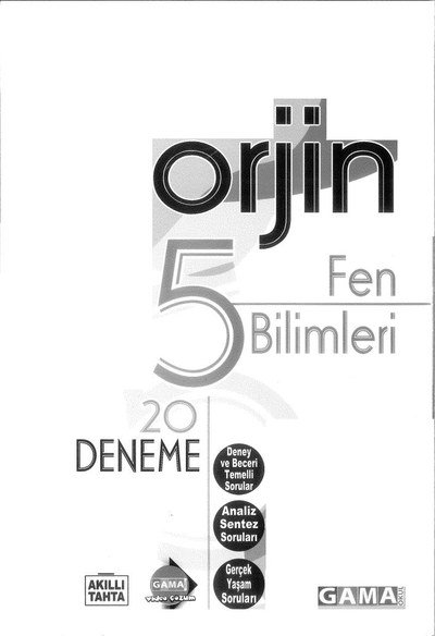 ORJİN FEN BİLİMLERİ 20 DENEME YKS Fotokopi