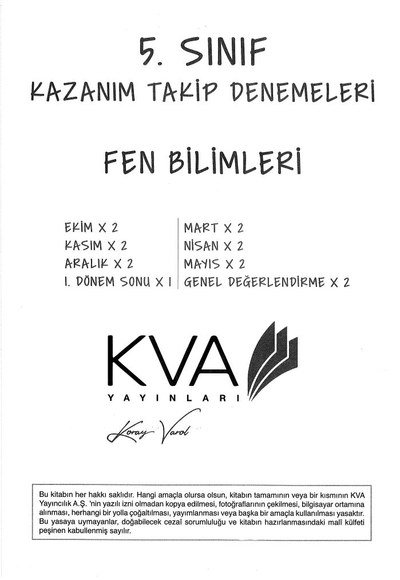 KAZANIM TAKİP DENEMELERİ FEN BİLİMLERİ YKS Fotokopi