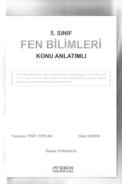 FEN BİLİMLERİ KONU ANLATIMLI YKS Fotokopi