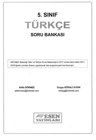 TÜRKÇE SORU BANKASI YKS Fotokopi