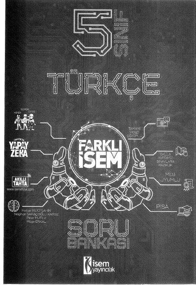TÜRKÇE FARKLI İSEM SORU BANKASI YKS Fotokopi