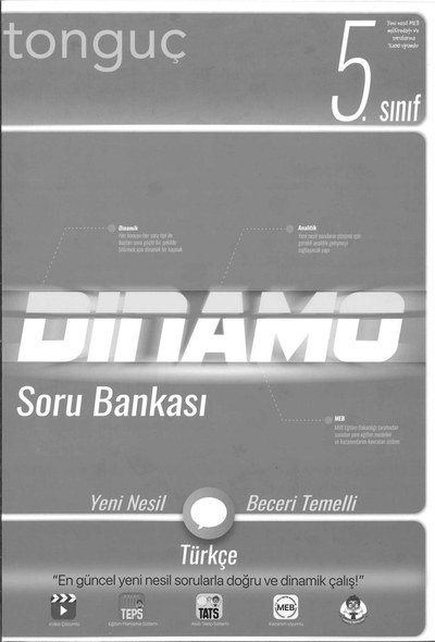 DİNAMO SORU BANKASI TÜRKÇE SORU BANKASI YKS Fotokopi