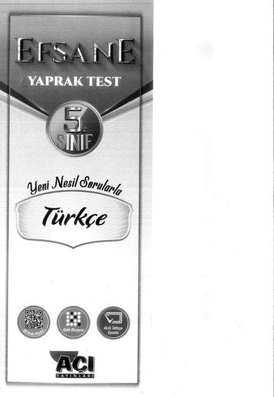 EFSANE TEST TÜRKÇE YKS Fotokopi
