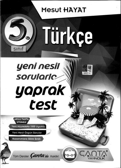 TÜRKÇE YENİ NESİL SORULARLA TEST YKS Fotokopi