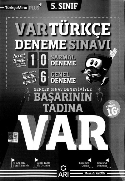 VAR TÜRKÇE DENEME SINAVI YKS Fotokopi