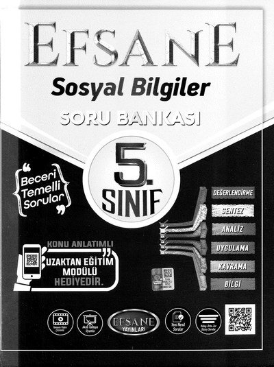 EFSANE SOSYAL BİLGİLER SORU BANKASI YKS Fotokopi
