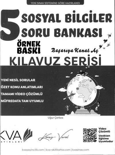 SOSYAL BİLGİLER SORU BANKASI KILAVUZ SERİSİ YKS Fotokopi