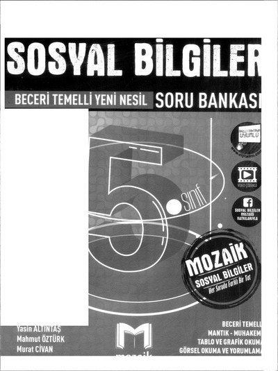 SOSYAL BİLGİLER YENİ NESİL SORU BANKASI YKS Fotokopi