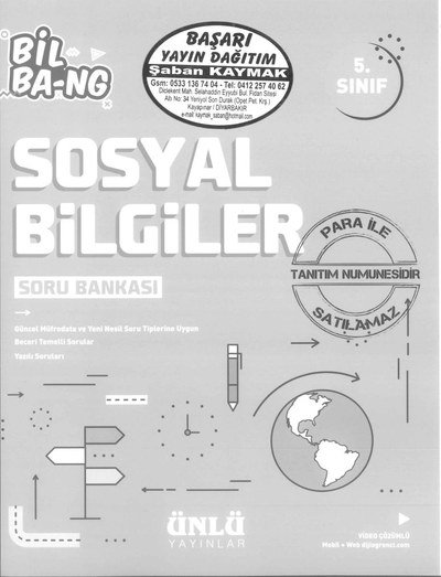 SOSYAL BİLGİLER SORU BANKASI YKS Fotokopi